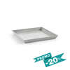 Vignette image Ecopots • Soucoupe Carré Blanc L43