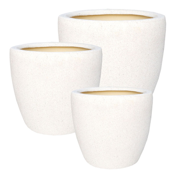 Silt • Set de 3 Pots Eggs Blanc Mat