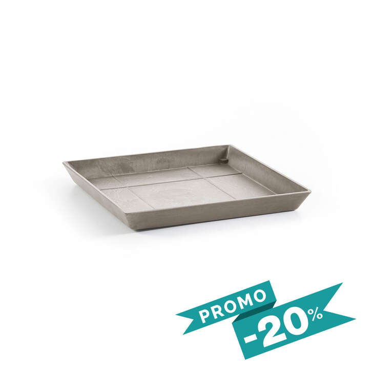 Ecopots • Soucoupe Carré Taupe L35,5